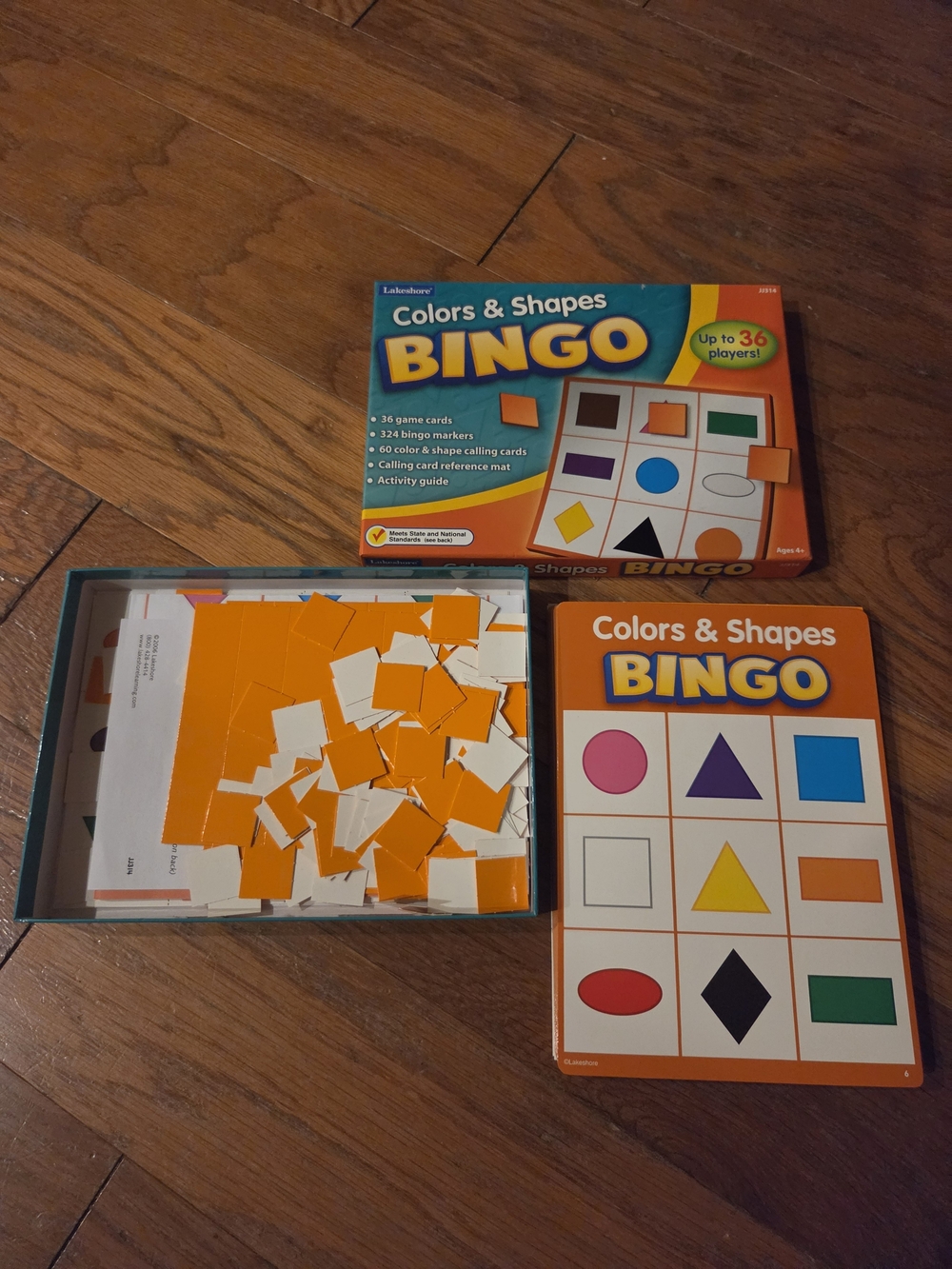 Lakeshore Colors & Shapes Bingo - Educational Matching Game. Excellent Condition